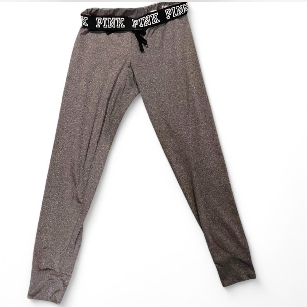 Victoria Secret Pink Logo foldover Gray Leggings in XS